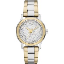 DKNY 3-Hand Pave Crystal Two-Tone Women's watch #NY8775