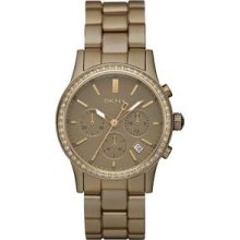 DKNY Chronograph Brown Aluminum Ladies Watch NY8324