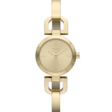 DKNY 'Essentials' Round Case Bangle Watch Gold