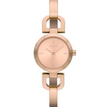 DKNY 'Essentials' Round Case Bangle Watch Rosegold