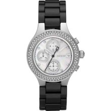 DKNY NY8099 Chronograph MOP Dial Plastic Band Women's Watch