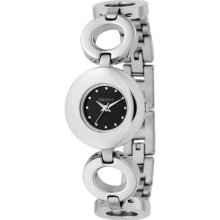 DKNY Women's NY4643 Silver Stainless-Steel Quartz Watch with Black