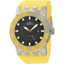 Dna Stainless Steel Case Yellow Rubber Bracelet Black Tone Dial