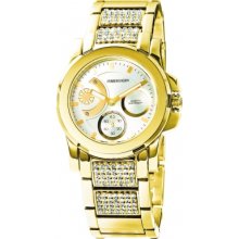 Dyrberg/Kern Women's Quartz Watch With White Dial Analogue Display And Gold Bracelet 330620