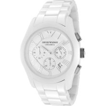 Emporio Armani Men's Chronograph White Ceramic