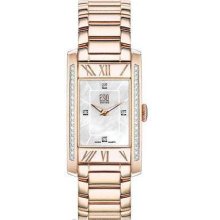 ESQ Ladies Gold Tone Venture Silver Dial with Diamonds 07101321