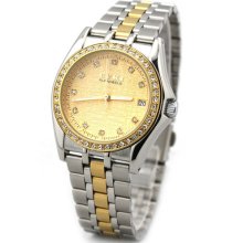 Eyki Men's Steel Band Diamond Automation Watch Calendar Wrist Watch 1pc