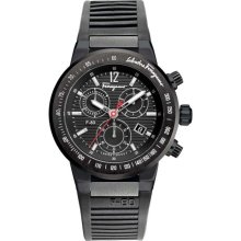 Ferragamo Men's F55LCQ6809 S113 F-80 Chronograph Tachymeter Black ...