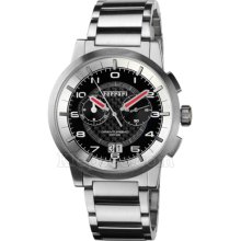 Ferrari Men's FE-11-ACC-CM-BK Silver Stainless-Steel Swiss Chronograph Watch with Black Dial