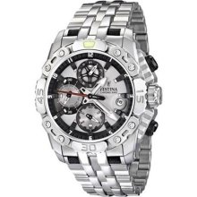 Festina Men's Tour de France F16542/A Silver Stainless-Steel Quartz Watch with Purple Dial