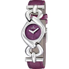 Festina Women's Dame F16545/3 Purple Leather Quartz Watch with Purple Dial