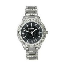 Fossil Black Round Dial Glitz - Jewelry