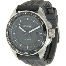 Fossil Date Grey Silicone 100m Mens Watch Am4387