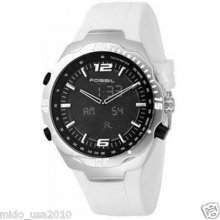 Fossil Digital And Analog Silicone 50m Mens Watch Bq9397