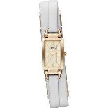 FOSSIL FOSSIL Delaney Three Hand Leather Watch - White