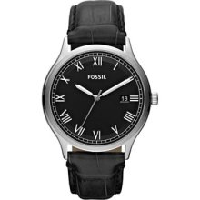 Fossil Men's Ansel Leather Watch - Black Fs4746