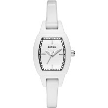 Fossil Trend Collection Ultra Slim Silicone White Dial Women's watch