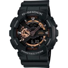 G-Shock X-Large Combination Watch - Black / Rose Gold