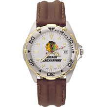 Gents Chicago Blackhawks All Star Watch With Leather Strap