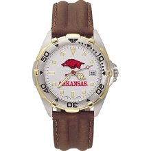 Gents University Of Arkansas All Star Watch With Leather Strap