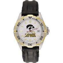 Gents University Of Iowa All Star Watch With Leather Strap