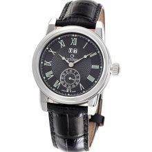 Gevril Men's Black Broadway Limited Edition Leather Strap Watch $ 2695