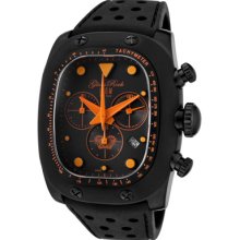 Glam Rock Watches Gulfstream Chronograph Black Dial Black Silicone Bl