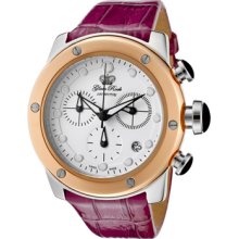 Glam Rock Watches Women's Aqua Rock Chronograph White Dial Fuchsia Gen