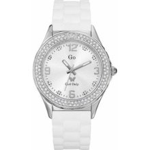 Go Women's 697838 Silver Dial Crystal Soft Rubber Watch ...