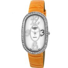 Golden Classic Women's Designer Color Watch in Orange