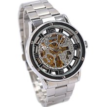 Gorgeous Men Stainless Steel Wrist Mechanical Watch M15