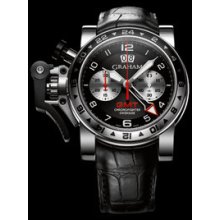 Graham Chronofighter Oversize GMT Black Steel Watch 2OVGS.B39A