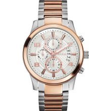 GUESS Chronograph Two-Tone Mens Watch U0075G2