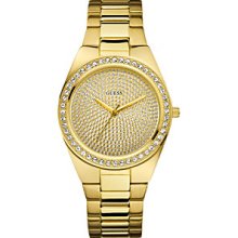 GUESS Gold-Tone Ladies Watch U11055L1 ...