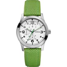 GUESS Green Perforated Leather Ladies Watch U85122L4