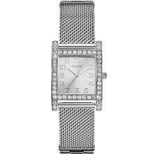 GUESS Silver-Tone Enduring Chic Crystal Watch