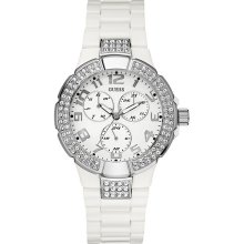 GUESS White Polycarbonate Ladies Watch U11622L3 - White - White Gold