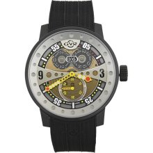 Gv2 By Gevril Powerball Big Date Sport Watch - Pvd Coated, Rubber