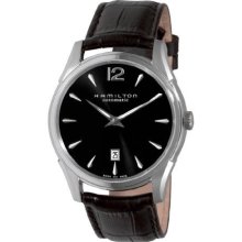 Hamilton Men's H38615735 Jazzmaster Slim Black Dial Watch