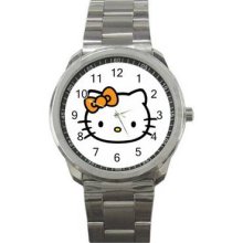 Hello Kitty 1 Unisex Silver-Tone Sports Metal Watch 09