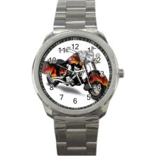 Indian Chief Motorcycle Men's Watch Sports Metal Stainless Steel 144