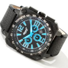 Ingersoll Men's Bison No. 20 Automatic Leather Strap Watch BLACK / BLUE