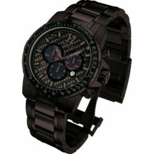 Invicta 0349 Men's Watch Reserve Chronograph Black Tone Black Carbon Fiber Dial