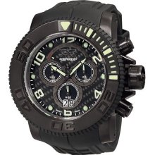 Invicta 0414 Sea Hunter Blk Dl Qtz Crono Blk Pu