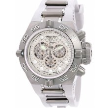 Invicta 1392 Men $1395 Subaqua Iv Swiss Chrono White Dial Polyurethane Watch