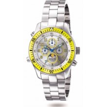 Invicta II Multi-Function Silver Dial Moon Phase Inv4042