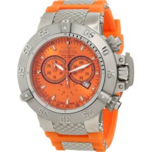 Invicta Men's Stainless Steel Subaqua Noma III Diver Orange Dial Chronograph 1378