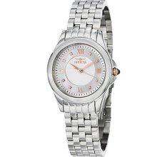 Invicta Women's Angel Mother Of Pearl Stainless Steel Quartz Watch 12545