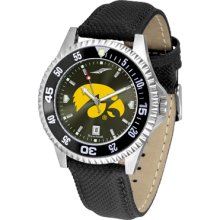 Iowa Hawkeyes Competitor AnoChrome Poly/Leather Band Watch