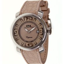 Ita Womens Capriccio Silicone Stainless Watch - Khaki Rubber Strap - Khaki Dial - ITA03.02.03